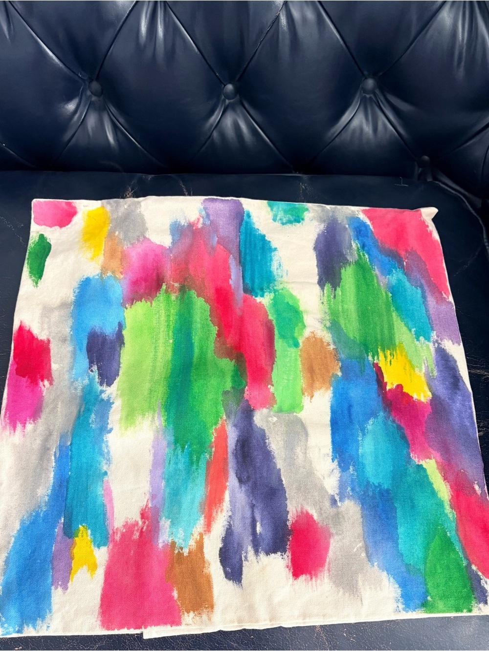 JULIE KAY HAND PAINTED WATERCOLOR PILLOW COVERS.